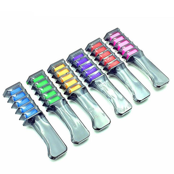 TEMPORARY COLORING HAIR DYE COMBING KIT (6PCS)