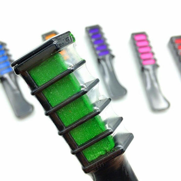 TEMPORARY COLORING HAIR DYE COMBING KIT (6PCS)