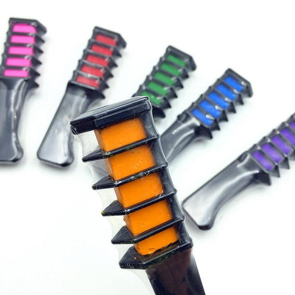 TEMPORARY COLORING HAIR DYE COMBING KIT (6PCS)