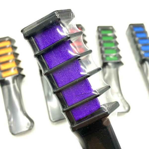 TEMPORARY COLORING HAIR DYE COMBING KIT (6PCS)