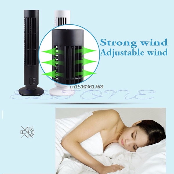 Portable USB Cooling Bladeless Air Conditioner Mini Cooling Cool Desk Tower Fan