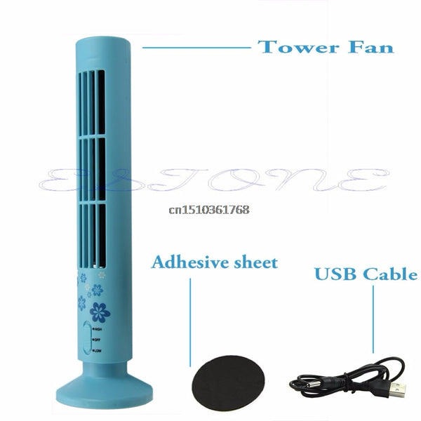 Portable USB Cooling Bladeless Air Conditioner Mini Cooling Cool Desk Tower Fan