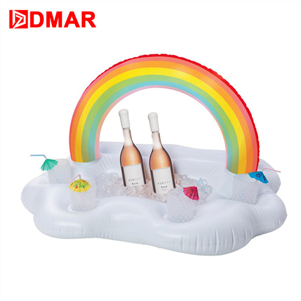 GIANT INFLATABLE RAINBOW DRINK & FOOD HOLDER