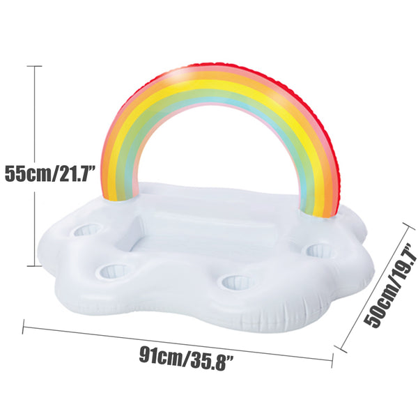 GIANT INFLATABLE RAINBOW DRINK & FOOD HOLDER