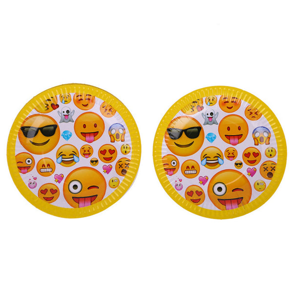 Emoji Theme Cartoon Party Tableware Party Kit