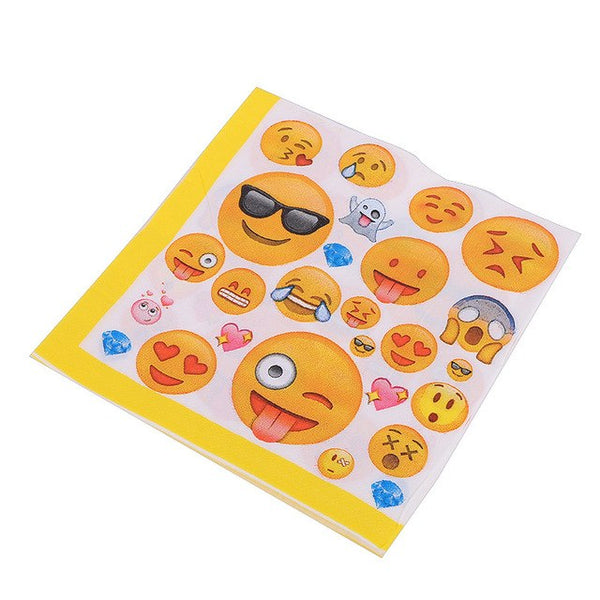 Emoji Theme Cartoon Party Tableware Party Kit