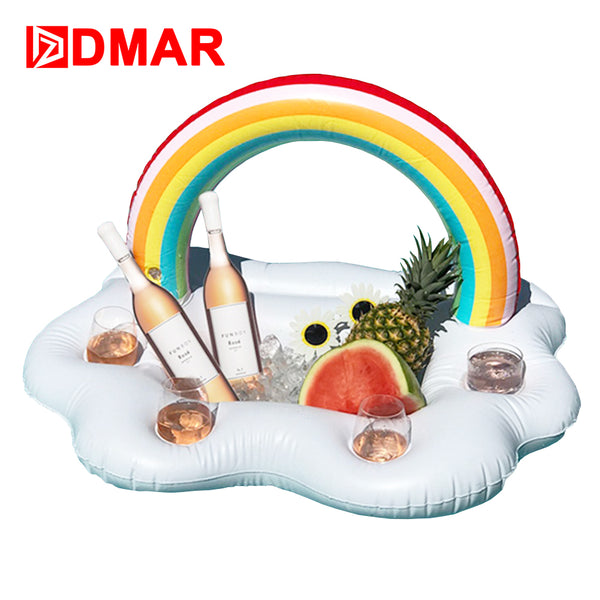 GIANT INFLATABLE RAINBOW DRINK & FOOD HOLDER