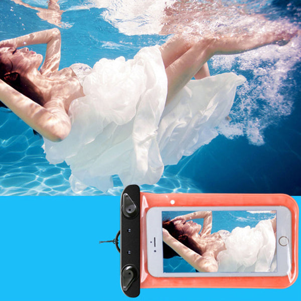 CLEAR WATERPROOF MOBILE PHONE BAGS with STRAP DRY POUCH