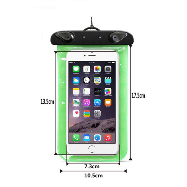 CLEAR WATERPROOF MOBILE PHONE BAGS with STRAP DRY POUCH