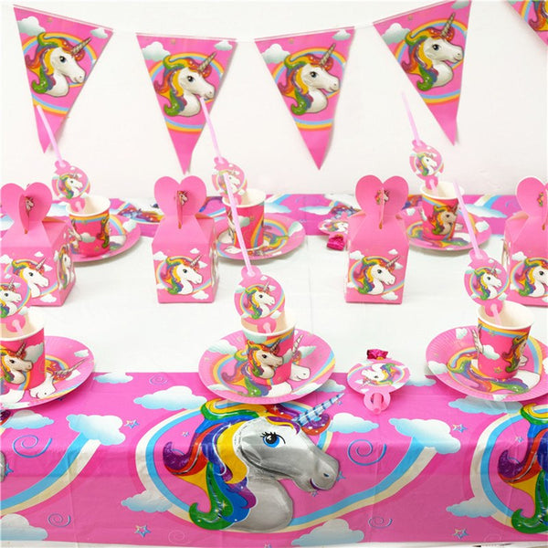 ENCHANTED ULTRA MAGICAL 6 PERSON UNICORN BIRTHDAY PARTY KIT!!!