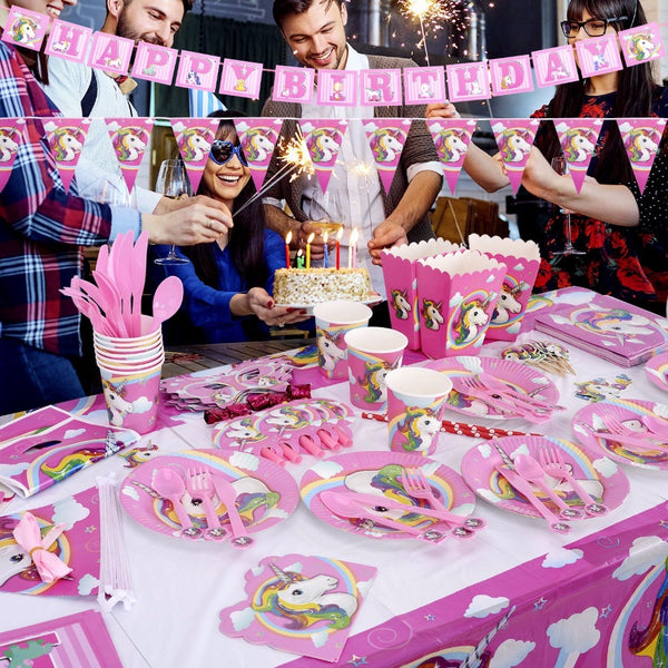 SPECTACULAR 10 PEOPLE UNICORN BIRTHDAY PARTY KIT UNLIKE ANY OTHER!!!
