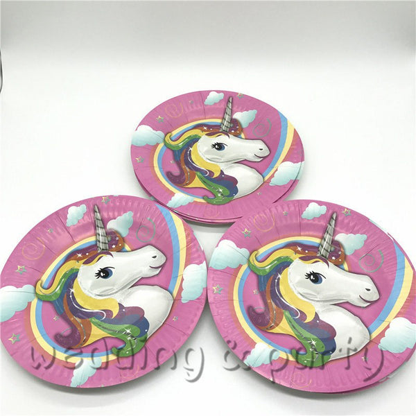 (41pcs) 10 Person Magical Unicorn Birthday Party Tableware Party Set