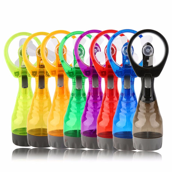 Portable Handhold Water Mist Fan 2In1 Functions Powerful Fan Mini Outdoor Water Cooling Spray Fan Humidification Fan