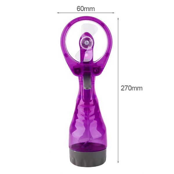 Portable Handhold Water Mist Fan 2In1 Functions Powerful Fan Mini Outdoor Water Cooling Spray Fan Humidification Fan