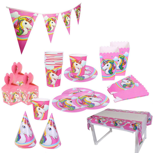 ENCHANTED ULTRA MAGICAL 6 PERSON UNICORN BIRTHDAY PARTY KIT!!!