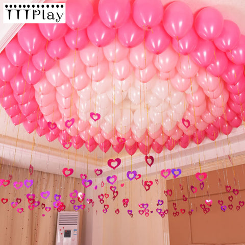 YOU GET 100 COLORED HEARTS OF ANY COLOR YOU WANT (BALLOONS NOT INCLUDED JUST THE HEARTS)