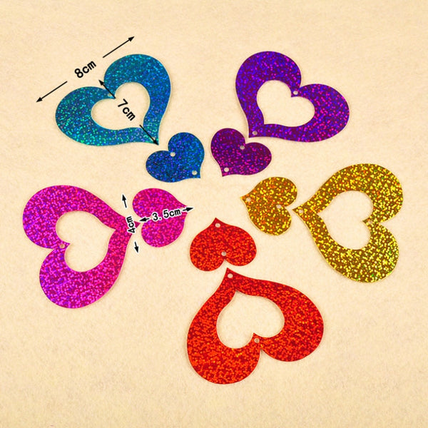 YOU GET 100 COLORED HEARTS OF ANY COLOR YOU WANT (BALLOONS NOT INCLUDED JUST THE HEARTS)