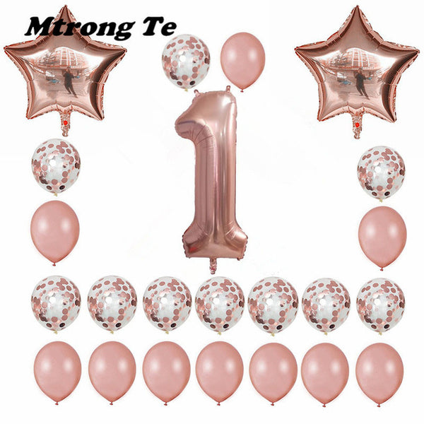 24pcs/set Lovable Pink Balloons