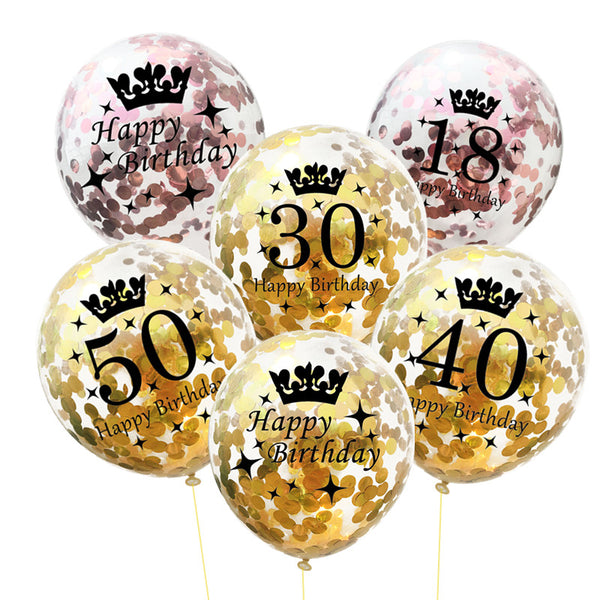 5pc Inflatable Confetti Balloons 12 Inches