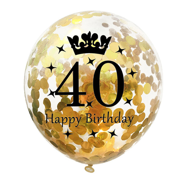 5pc Inflatable Confetti Balloons 12 Inches