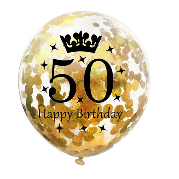 5pc Inflatable Confetti Balloons 12 Inches