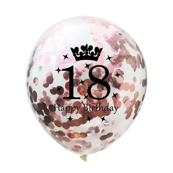 5pc Inflatable Confetti Balloons 12 Inches