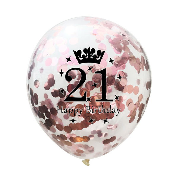 5pc Inflatable Confetti Balloons 12 Inches