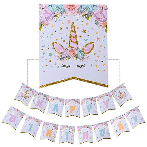 Beautiful Classic Unicorn Birthday Party Set
