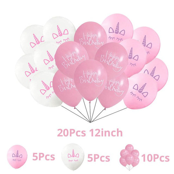 Beautiful Classic Unicorn Birthday Party Set