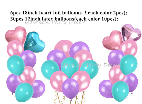 Super Lavender Mermaid Party Decorations Sets