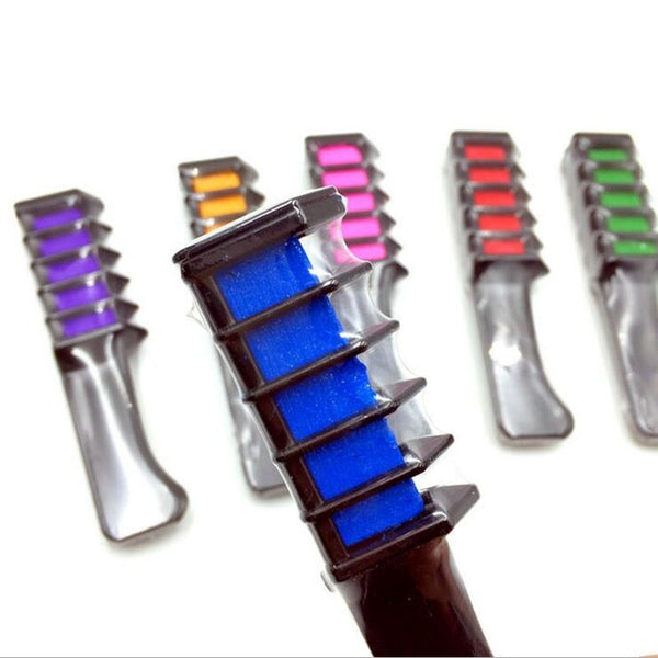TEMPORARY COLORING HAIR DYE COMBING KIT (6PCS)