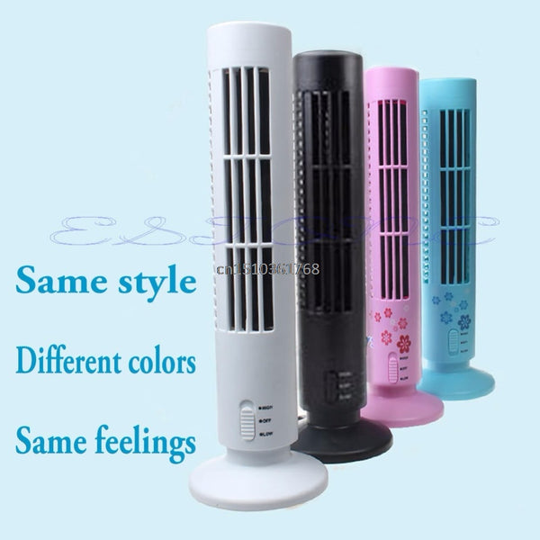 Portable USB Cooling Bladeless Air Conditioner Mini Cooling Cool Desk Tower Fan