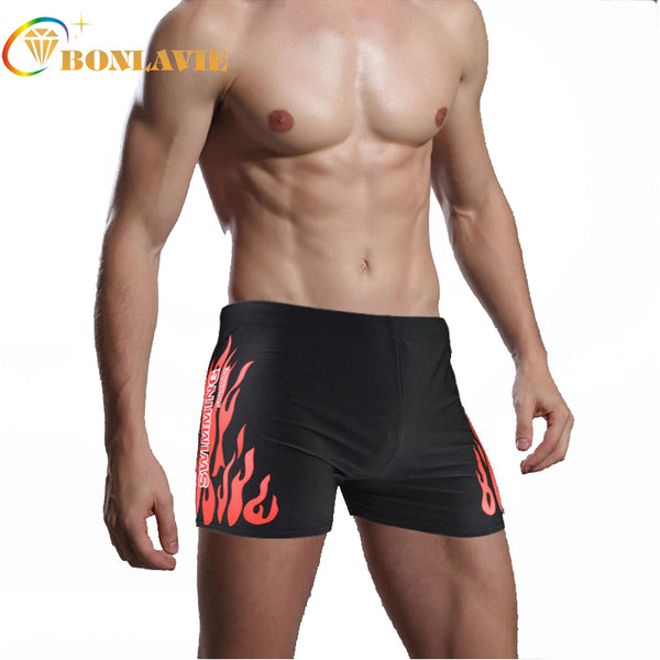 New Men Swimwear Energy Fire Burning Men's Briefs