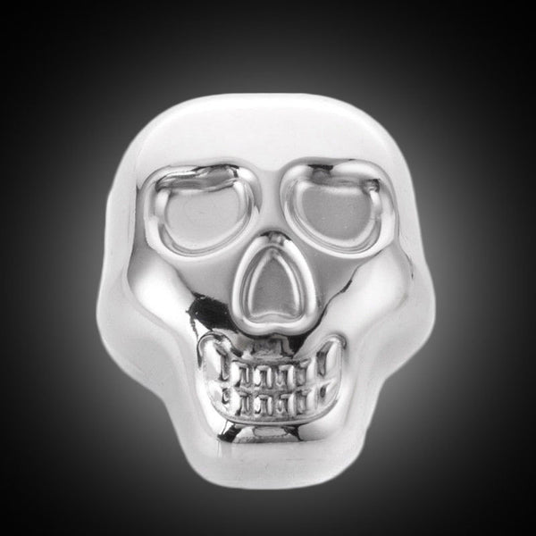 Stainless Steel Skull Ice Cube Cooler Wine For Bar Cooling Whiskey Stone