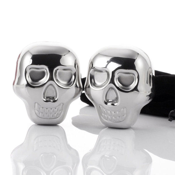 Stainless Steel Skull Ice Cube Cooler Wine For Bar Cooling Whiskey Stone