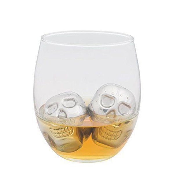 Stainless Steel Skull Ice Cube Cooler Wine For Bar Cooling Whiskey Stone