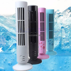 Portable USB Cooling Bladeless Air Conditioner Mini Cooling Cool Desk Tower Fan