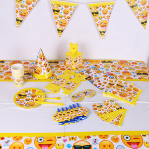 Emoji Theme Cartoon Party Tableware Party Kit