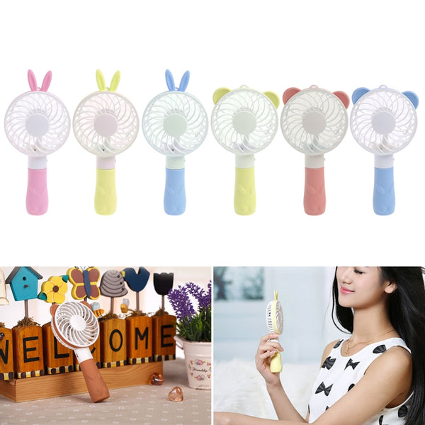 Portable Hand Fan Battery Operated USB Power Handheld Mini Fan Cooler with Strap