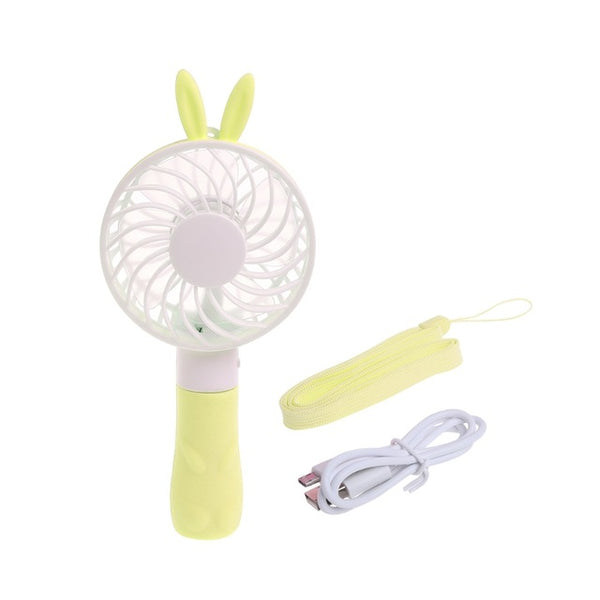 Portable Hand Fan Battery Operated USB Power Handheld Mini Fan Cooler with Strap