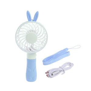 Portable Hand Fan Battery Operated USB Power Handheld Mini Fan Cooler with Strap