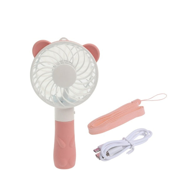 Portable Hand Fan Battery Operated USB Power Handheld Mini Fan Cooler with Strap