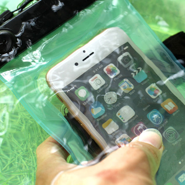 CLEAR WATERPROOF MOBILE PHONE BAGS with STRAP DRY POUCH