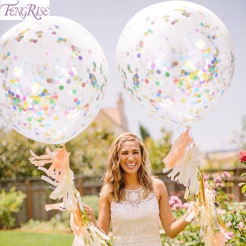 FENGRISE 36inch Large Confetti Balloon