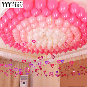 YOU GET 100 COLORED HEARTS OF ANY COLOR YOU WANT (BALLOONS NOT INCLUDED JUST THE HEARTS)