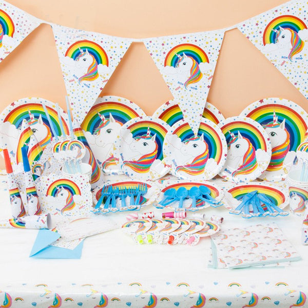 Ultra Rainbow Color Unicorn Party Set