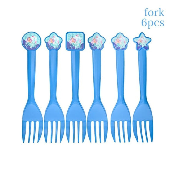THE SUPER AWESOME MERMAID PARTY WITH DISPOSABLE TABLEWARE SET!!!