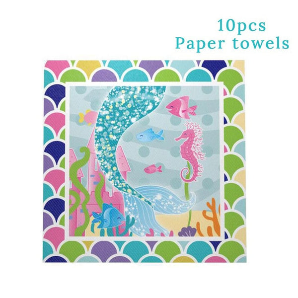 THE SUPER AWESOME MERMAID PARTY WITH DISPOSABLE TABLEWARE SET!!!