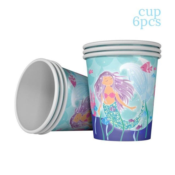 THE SUPER AWESOME MERMAID PARTY WITH DISPOSABLE TABLEWARE SET!!!