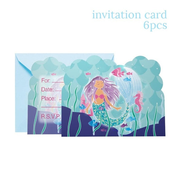 THE SUPER AWESOME MERMAID PARTY WITH DISPOSABLE TABLEWARE SET!!!